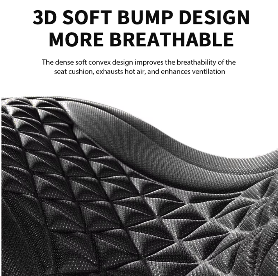 Black Quilted Car Seat Cushion & Backrest Protector