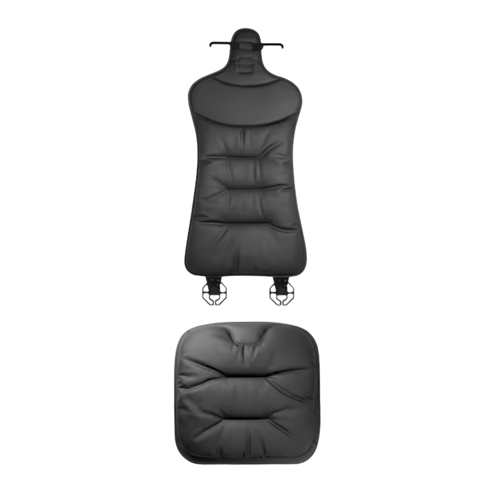 Car Seat & Back Cushion – Padded Comfort Seat Protector – Black | Crest & Road